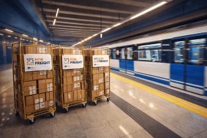 El metro como aliado logístico: reinventando la última milla en la ciudad. Imagen elaborada con IA